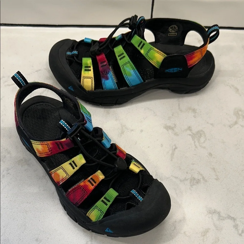Keen Kids' Newport Retro Tye-Dye Adventure Waterproof Sandals